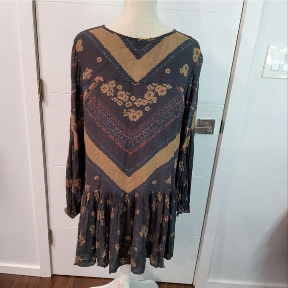Free People From Your Heart Midnight Dress Size M - Picture 7 of 15